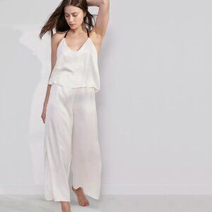 Lunya Washable Silk set – Cami Top and Pant (white) NEW